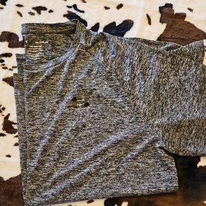 Under Armour Black and Gray Heathered Performance Tee